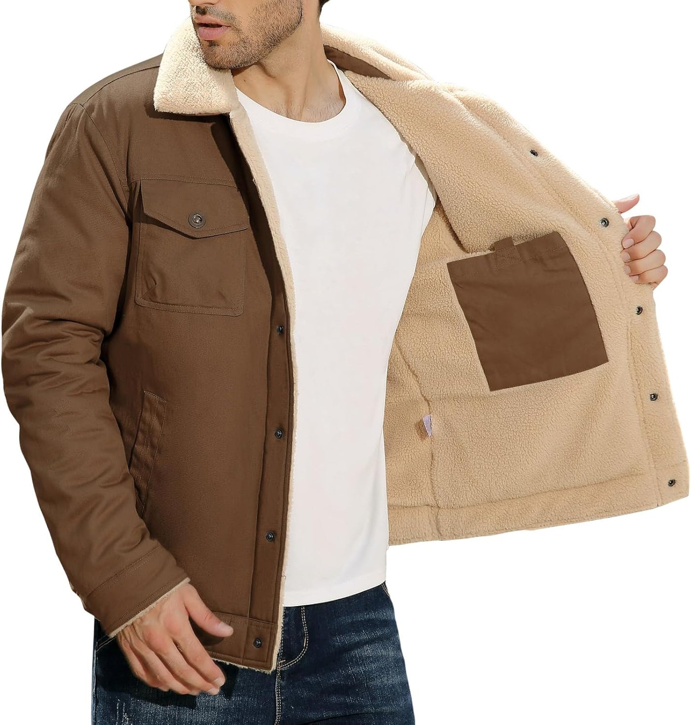 Hernan – Sherpa-Lined Winter Jacket for Men