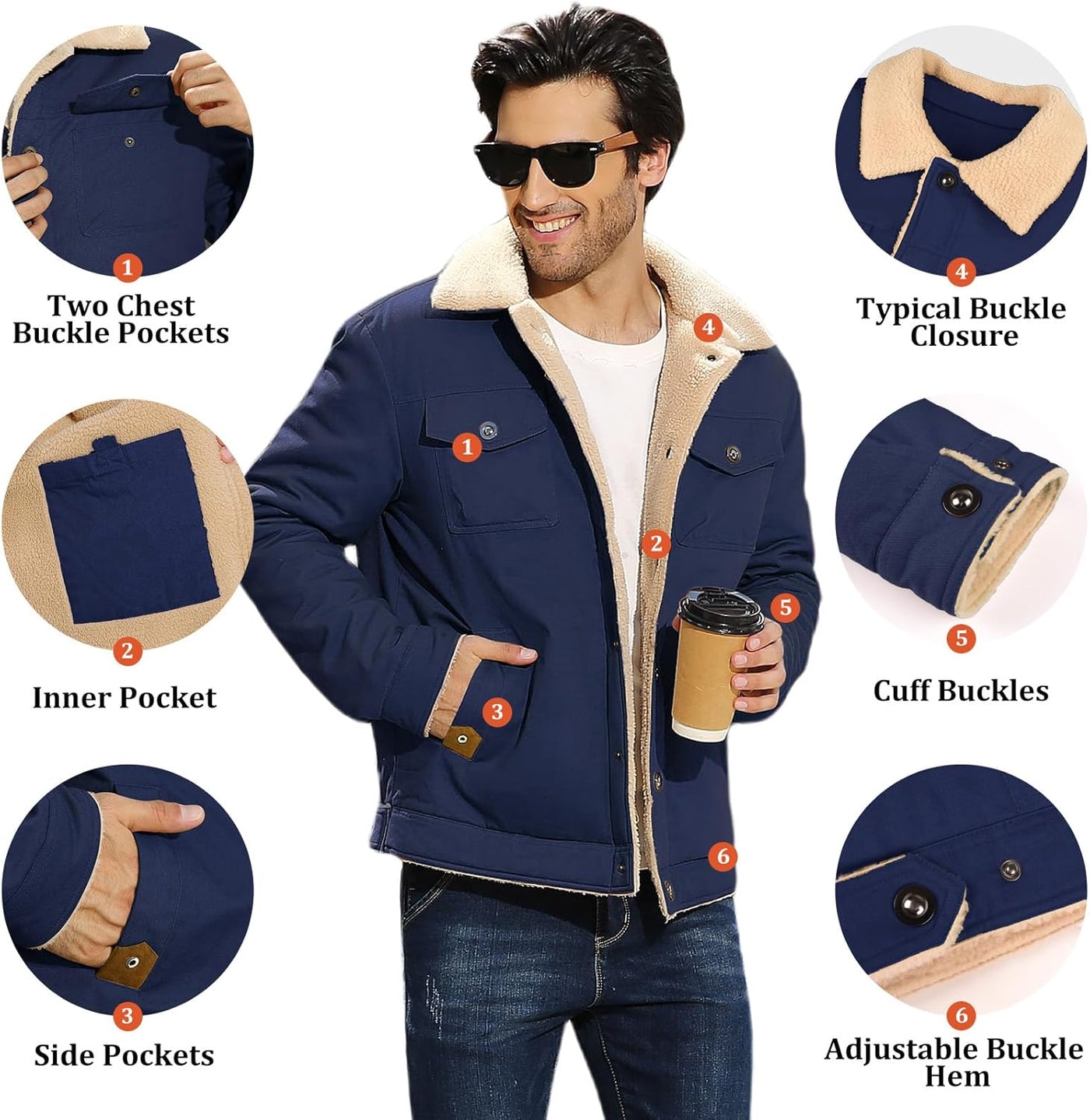 Hernan – Sherpa-Lined Winter Jacket for Men