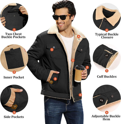 Hernan – Sherpa-Lined Winter Jacket for Men