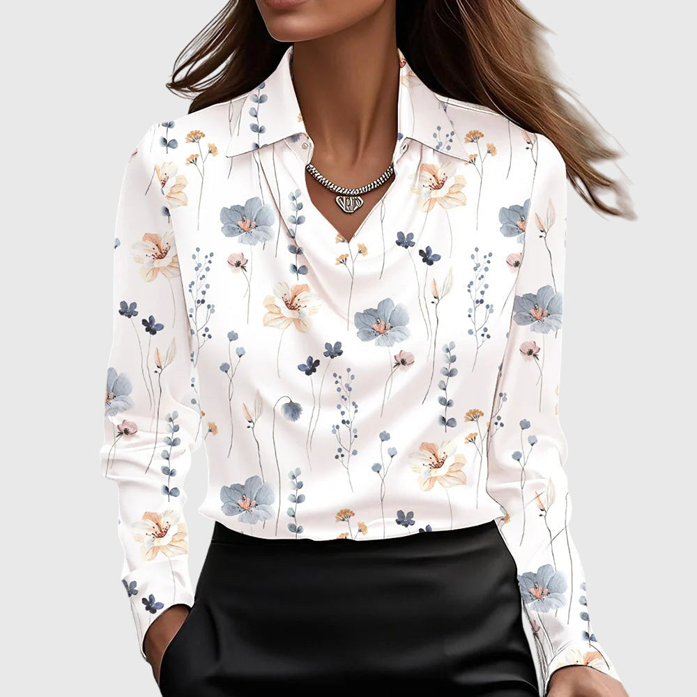 Sylvie | Luxe Pleated Shine Blouse