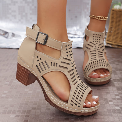Nova™ Cutout Block Heel Sandals
