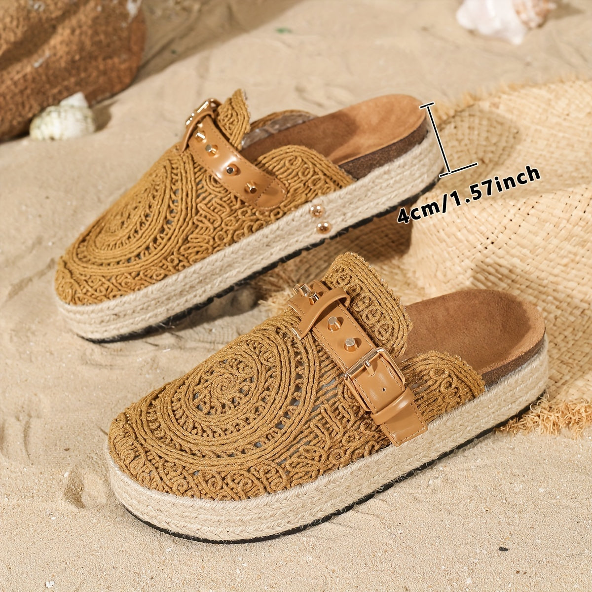 Solene™ Boho Crochet Mules