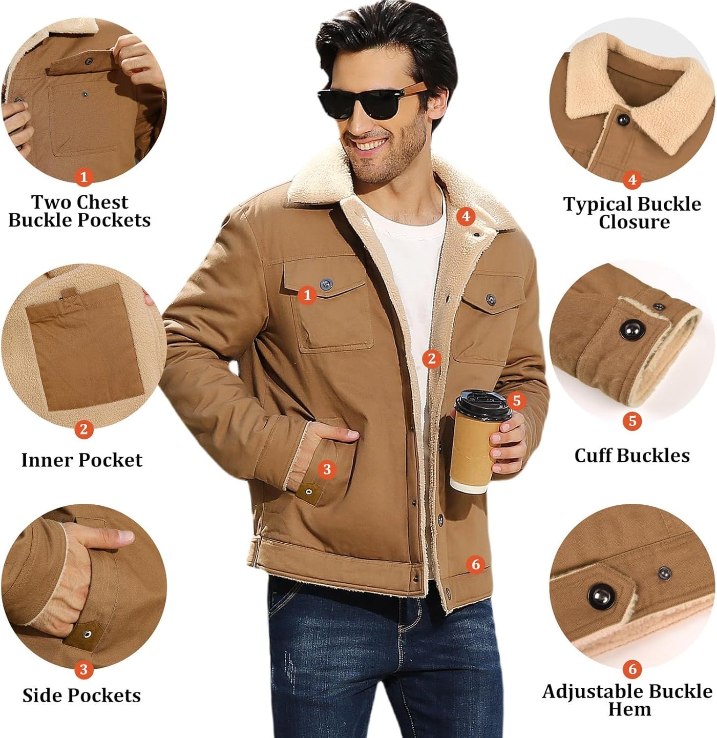 Hernan – Sherpa-Lined Winter Jacket for Men