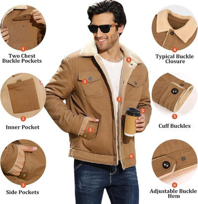 Hernan – Sherpa-Lined Winter Jacket for Men