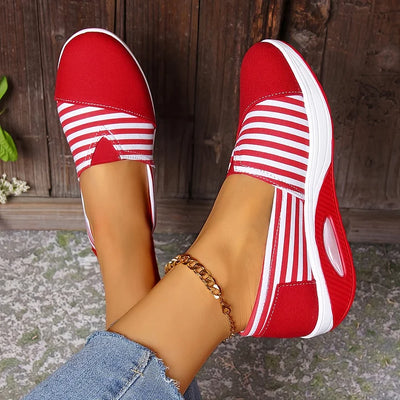 Tasha | Striped Slip-On Sneakers