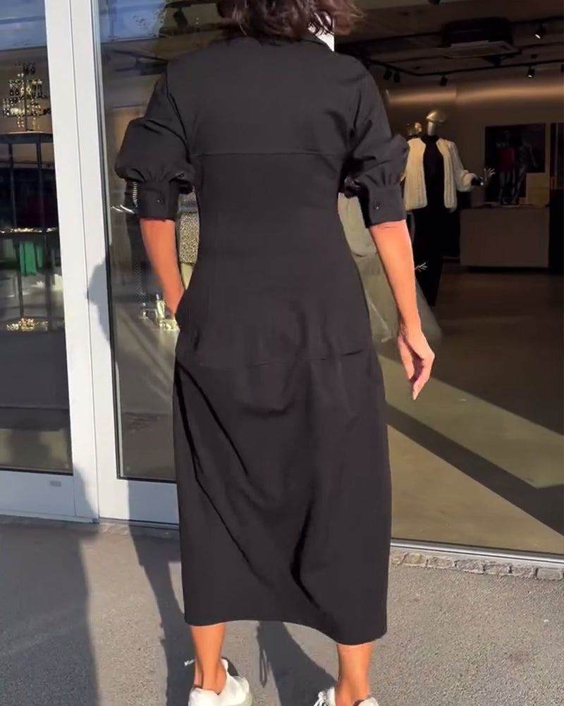 Élyane | Midi Dress with a Structured and Modern Style