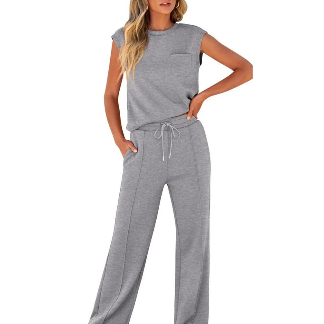 Foria | Sleeveless Drawstring Lounge Set