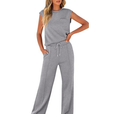 Foria | Sleeveless Drawstring Lounge Set