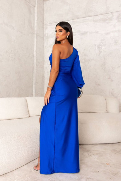 Valeria | Asymmetrical Satin Dress