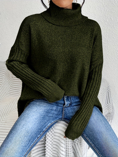 Tahlia | Casual Long Sleeve High Neck Sweater