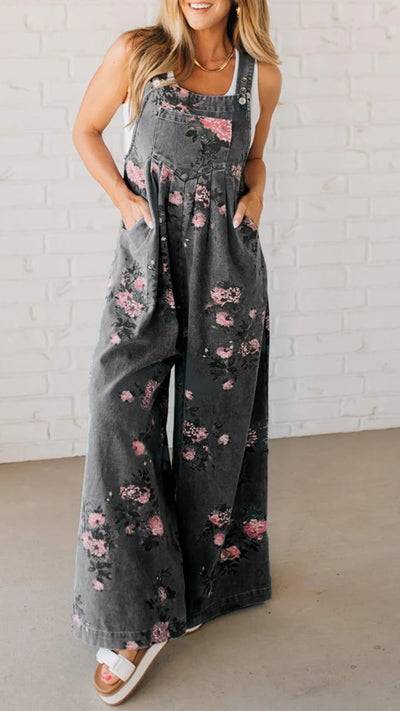 Daphne | Printed Summer Dungarees
