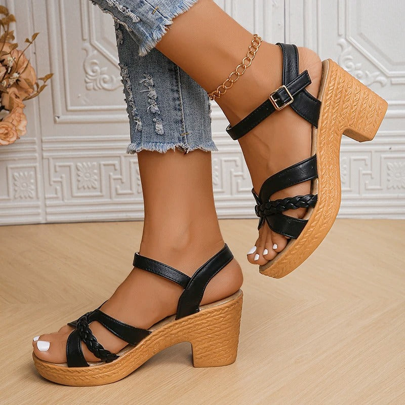 Michella | Stylish Sandals with Braided Strap