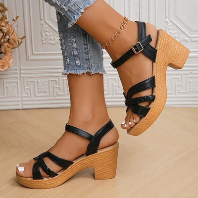 Michella | Stylish Sandals with Braided Strap