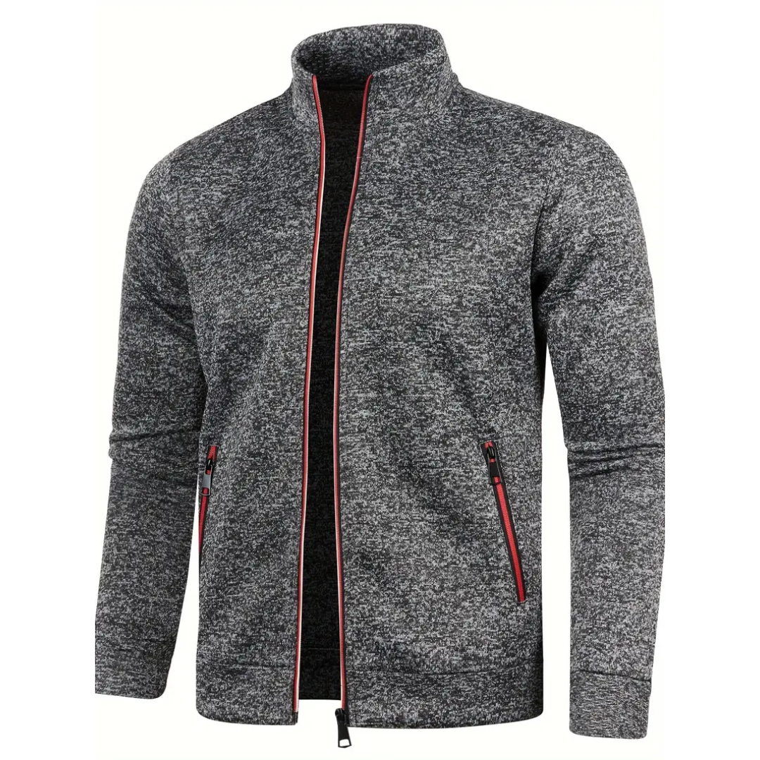 Kasper™ | Classic Knit Jacket with Zipper