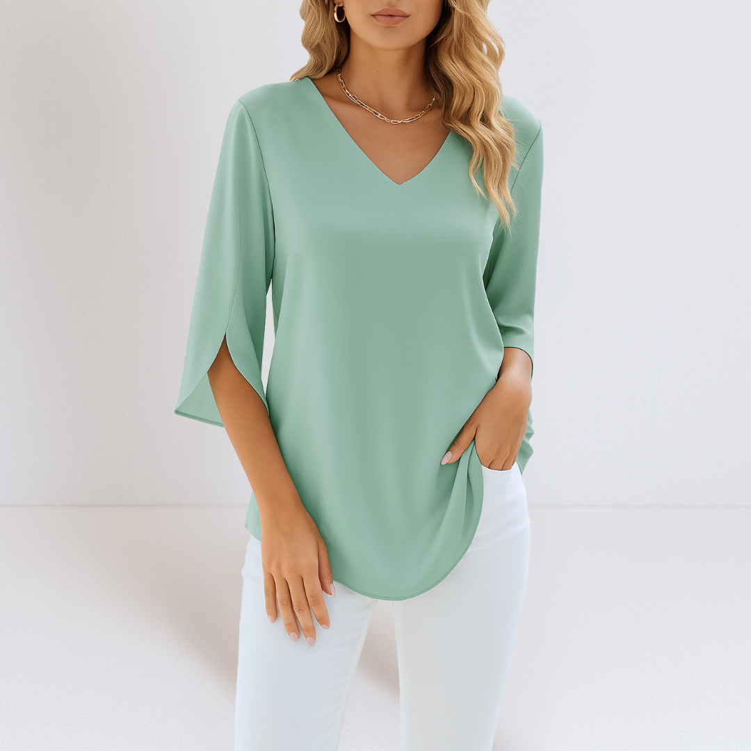 Grace | Elegant V-Neck Blouse