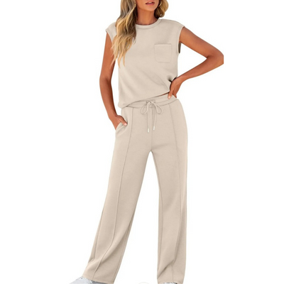 Foria | Sleeveless Drawstring Lounge Set