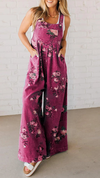 Daphne | Printed Summer Dungarees