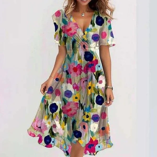 Celeste | Flowy V-Neck Summer Dress