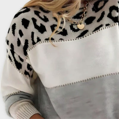 Maribel | Panther Print Winter Sweater