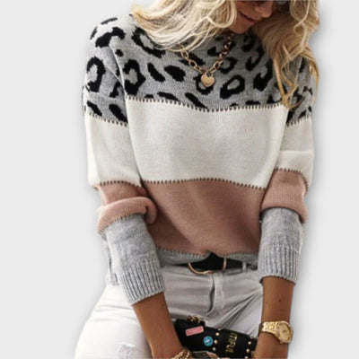 Maribel | Panther Print Winter Sweater