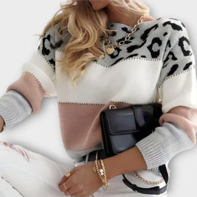 Maribel | Panther Print Winter Sweater