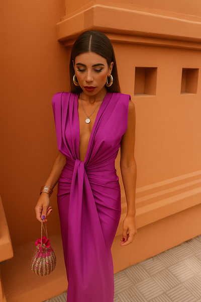 Moriah | Women's Long Pleated Dress