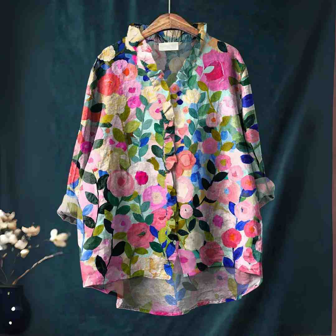 Elina | Flowy Button-Down Blouse