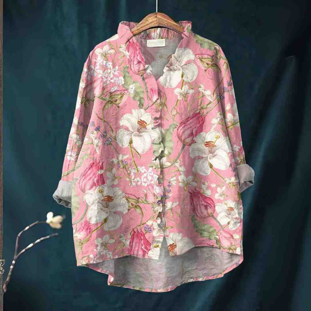 Elina | Flowy Button-Down Blouse