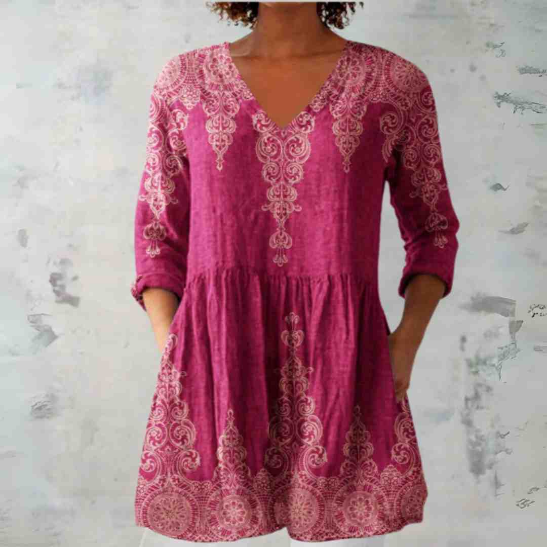 Mae | V-Neck Tunic Blouse