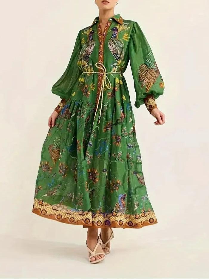 Coralie™ | Floral Print Maxi Dress