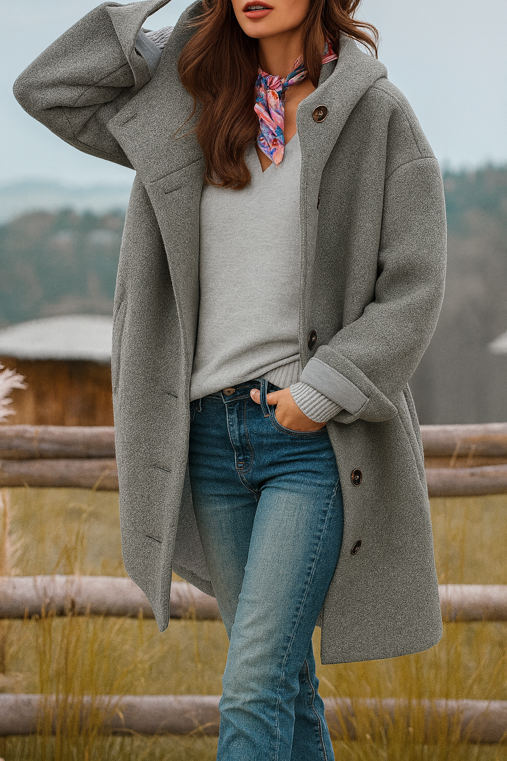 Leah | Cozy Mid-Length Coat