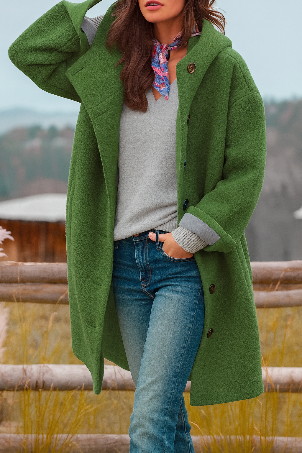Leah | Cozy Mid-Length Coat