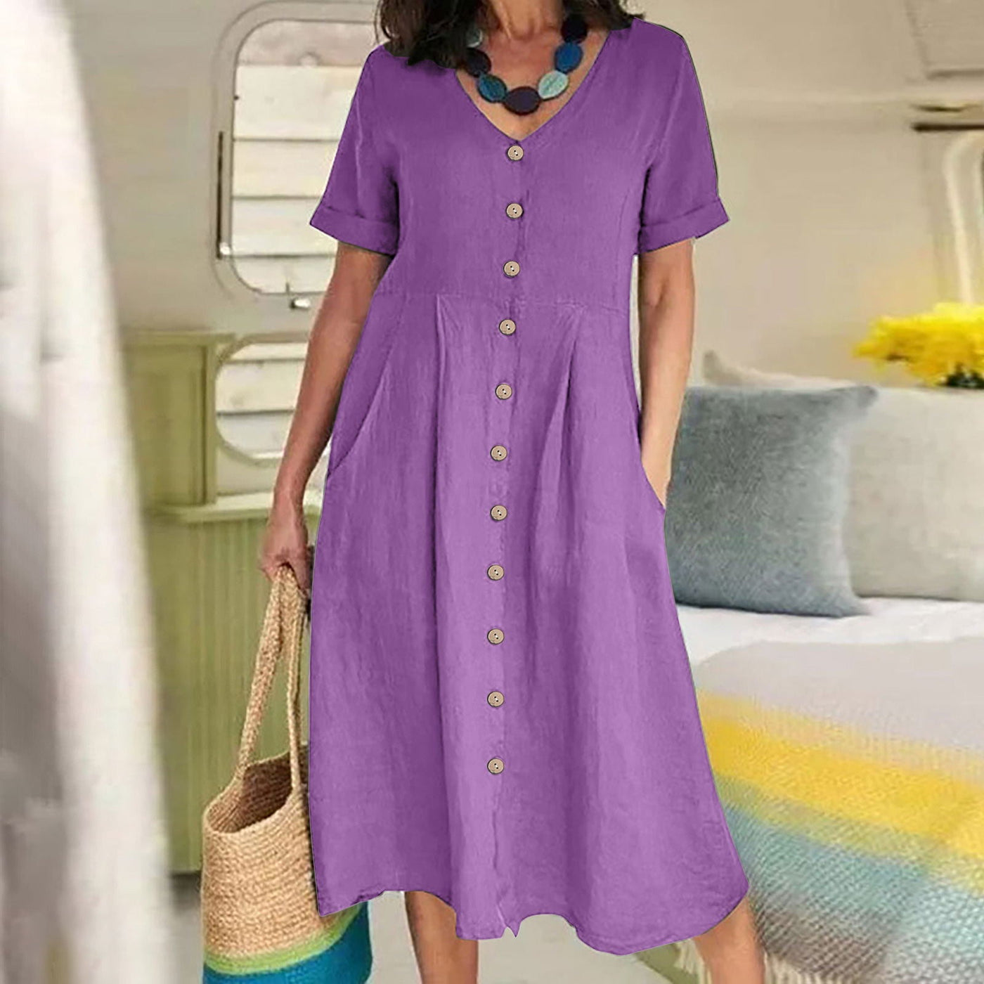 Harper | Everyday Pocket Button Dress
