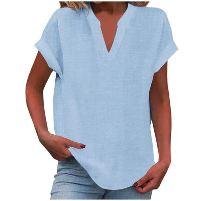 Xavina™ | Relaxed V-Neck Blouse