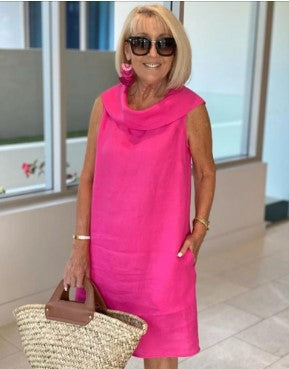 Greer | Draped Neck Shift Dress