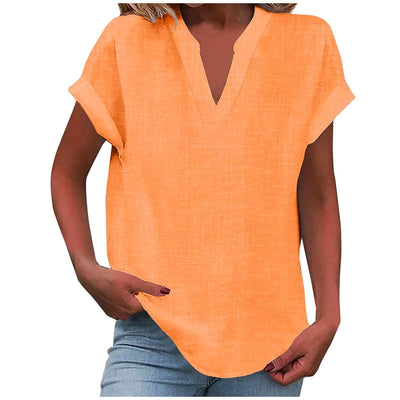 Xavina™ | Relaxed V-Neck Blouse