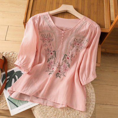 Tamsina | Embroidered Relaxed Blouse