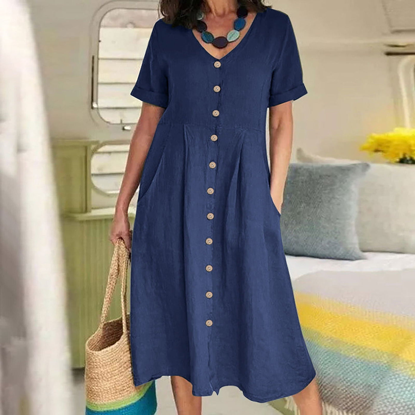 Harper | Everyday Pocket Button Dress