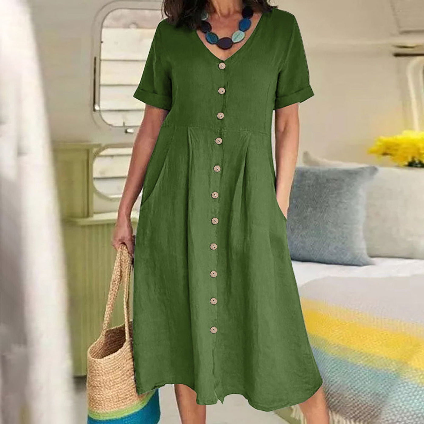 Harper | Everyday Pocket Button Dress
