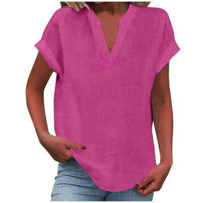 Xavina™ | Relaxed V-Neck Blouse