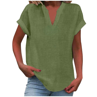 Xavina™ | Relaxed V-Neck Blouse