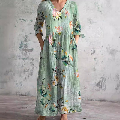 Cassandra™ | Floral V-Neck Summer Dress