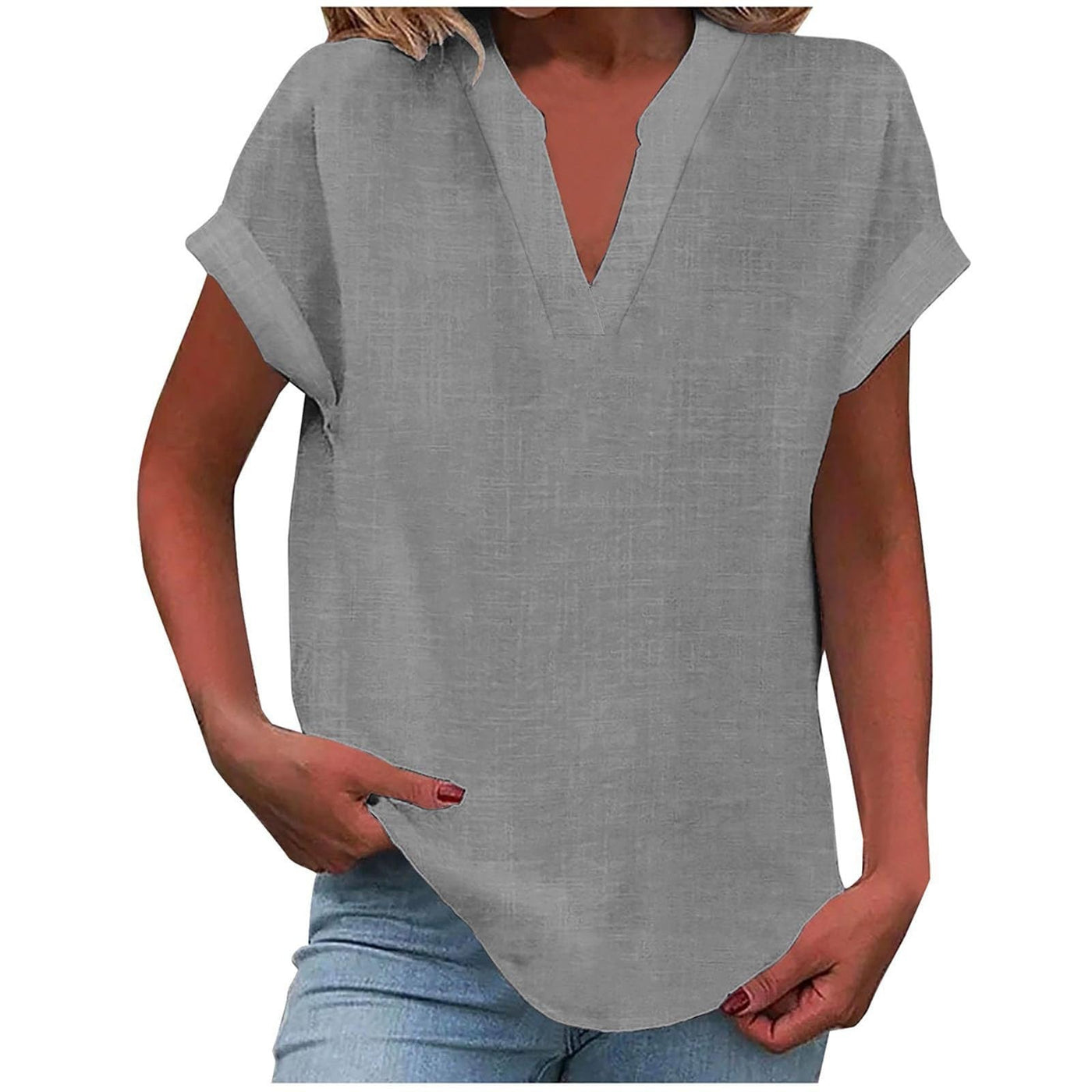 Xavina™ | Relaxed V-Neck Blouse