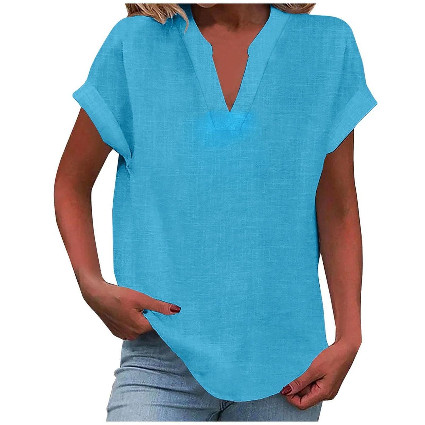 Xavina™ | Relaxed V-Neck Blouse