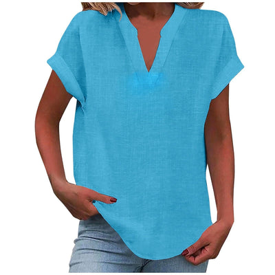 Xavina™ | Relaxed V-Neck Blouse