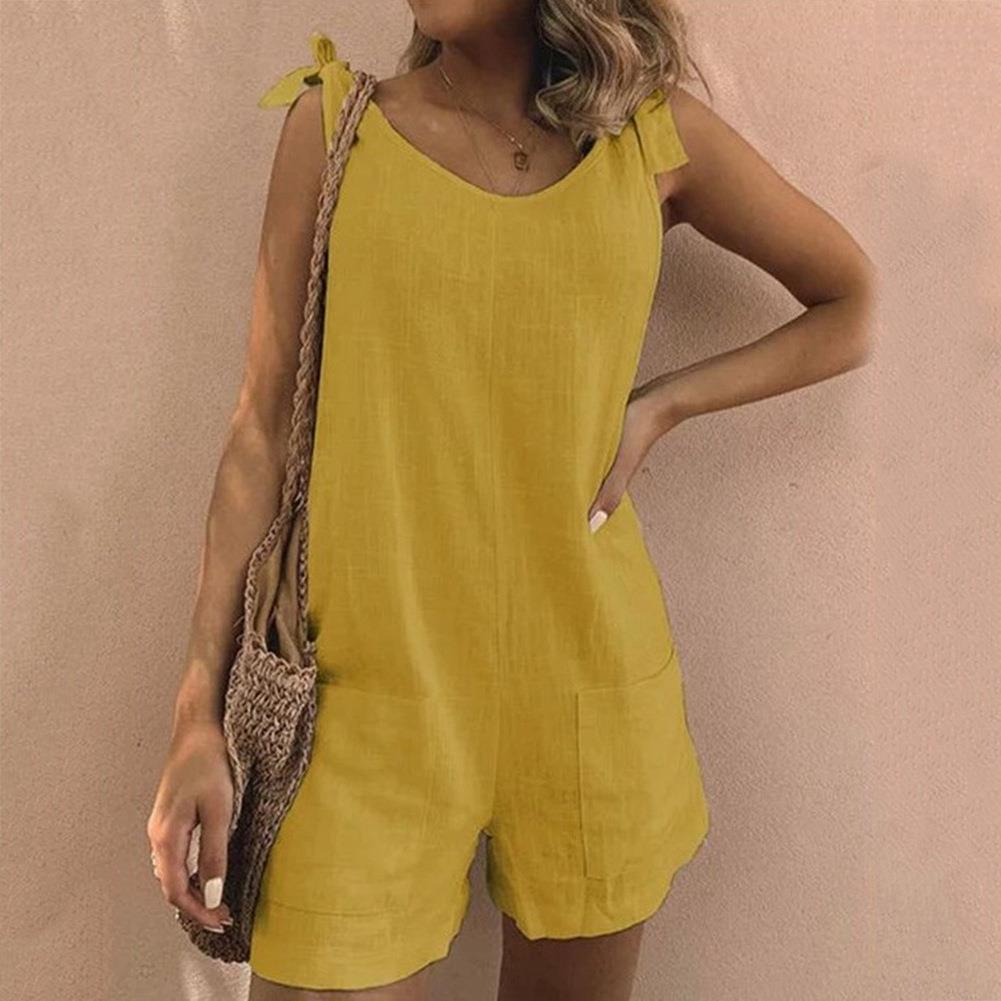 Una | Bow Strap Pocket Playsuit