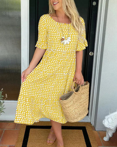 Blythea | Relaxed Tiered Midi Dress