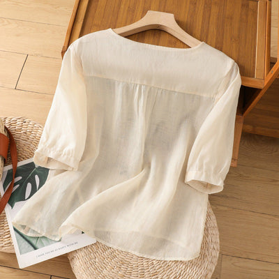 Tamsina | Embroidered Relaxed Blouse