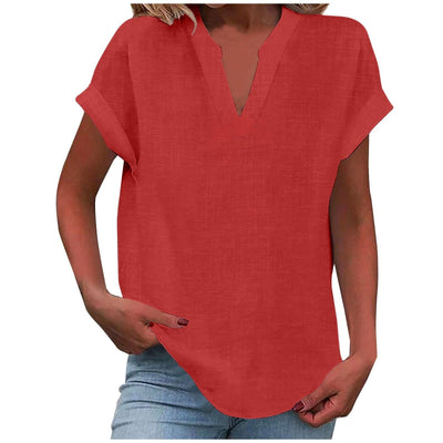 Xavina™ | Relaxed V-Neck Blouse