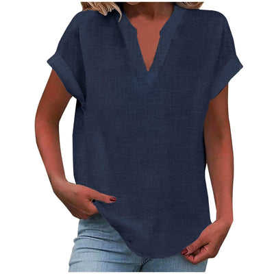 Xavina™ | Relaxed V-Neck Blouse
